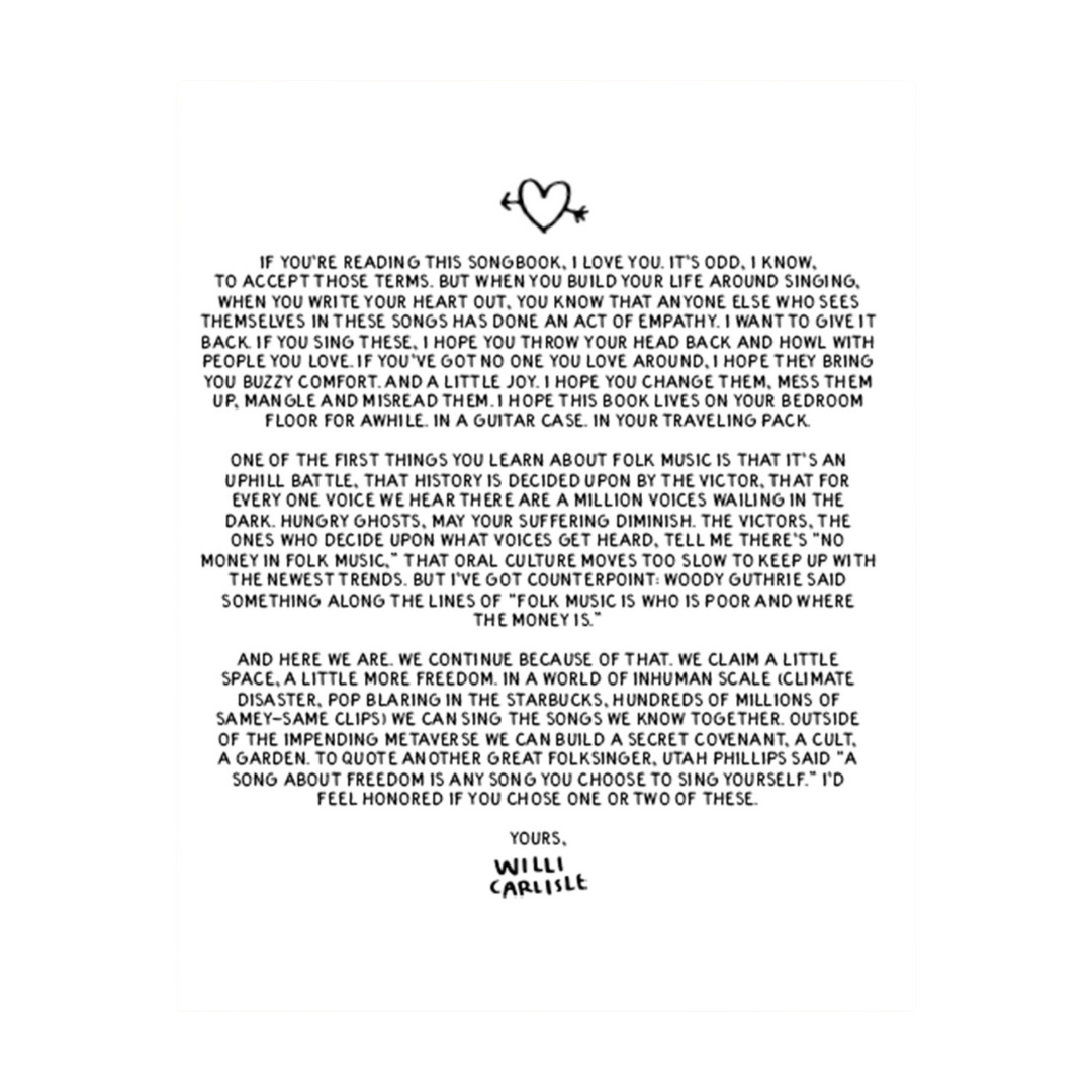 Willi Carlisle Songbook PDF