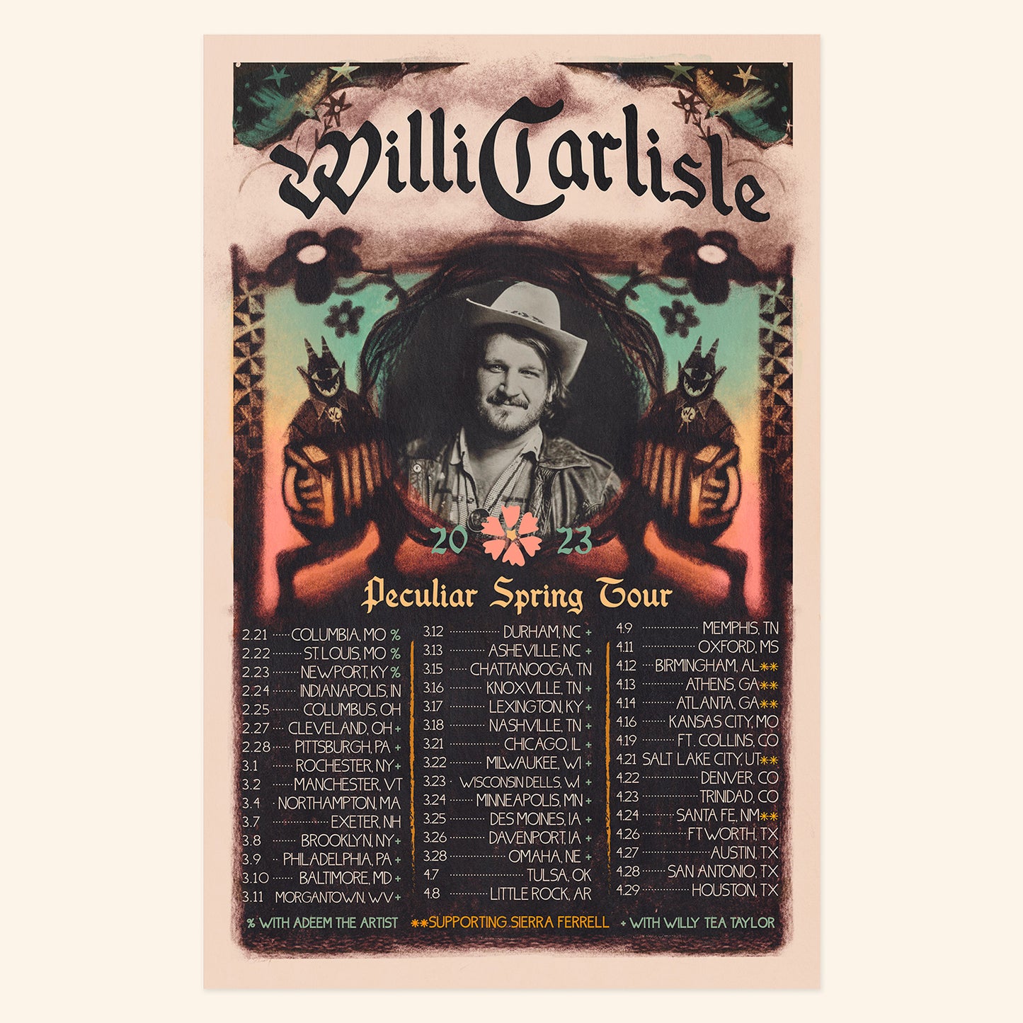 Peculiar Spring Tour 2023 Poster