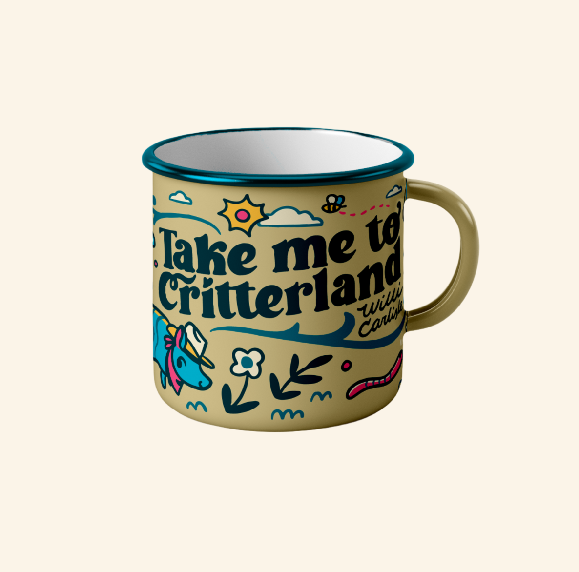 "Take Me to Critterland" Enamel Mug