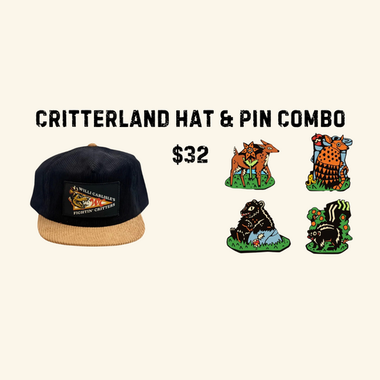 Critterland Hat + Pin Combo