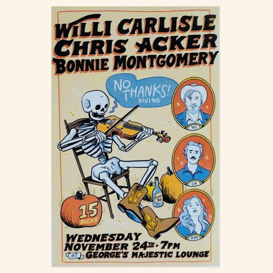Willi Carlisle // Chris Acker // Bonnie Montgomery Poster