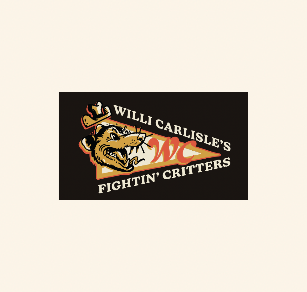 Willi Carlisle's Fightin' Critters Embroidered Patch