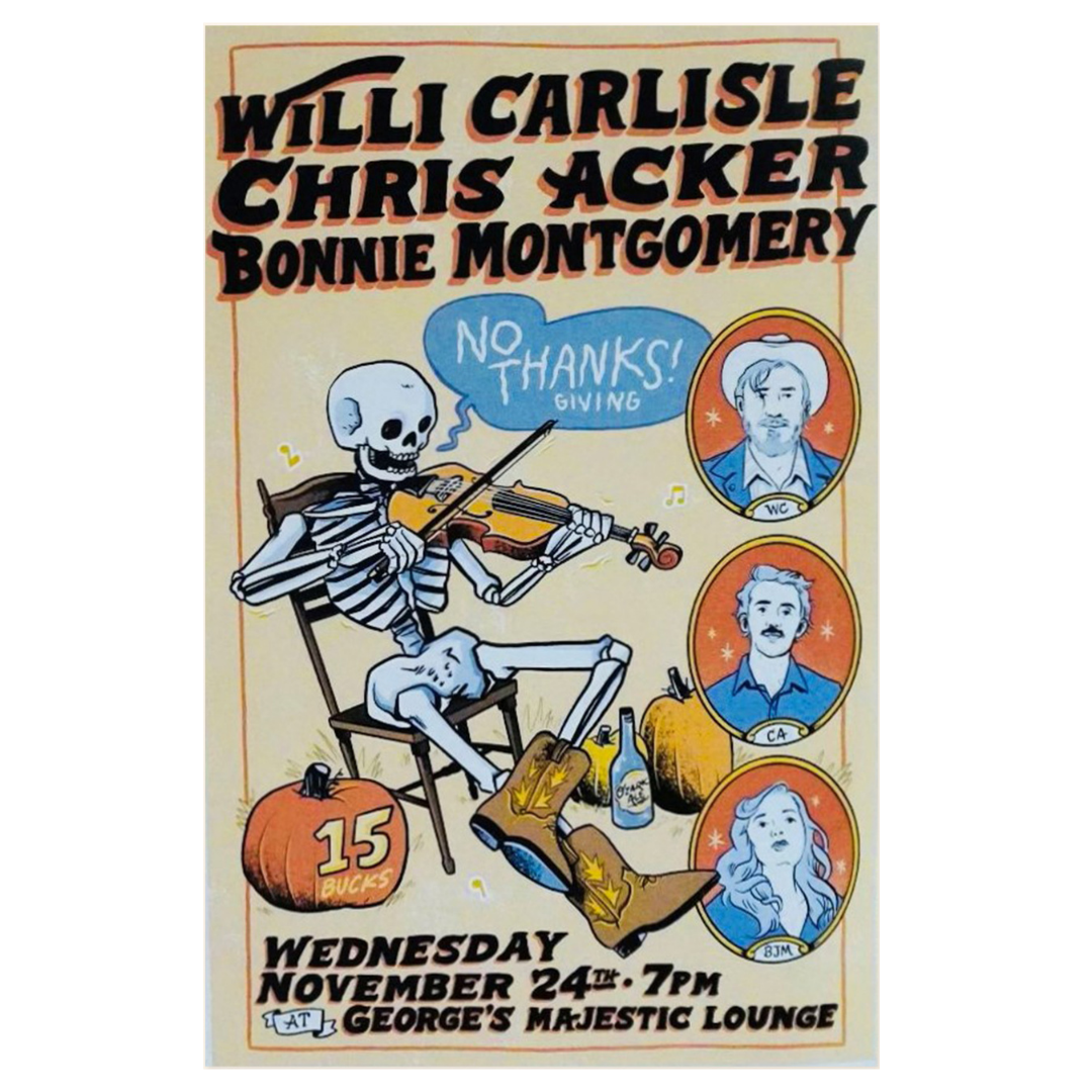 Willi Carlisle // Chris Acker // Bonnie Montgomery Poster
