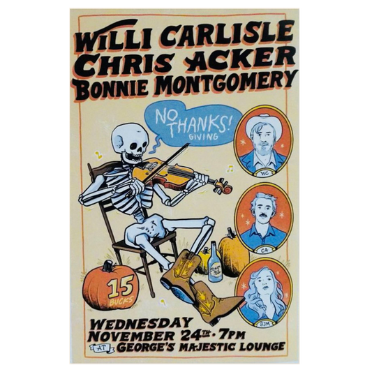 Willi Carlisle // Chris Acker // Bonnie Montgomery Poster