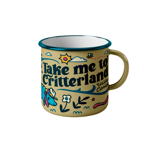 "Take Me to Critterland" Enamel Mug
